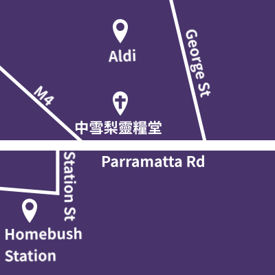 Bread of Life Christian Church in Central Sydney Map